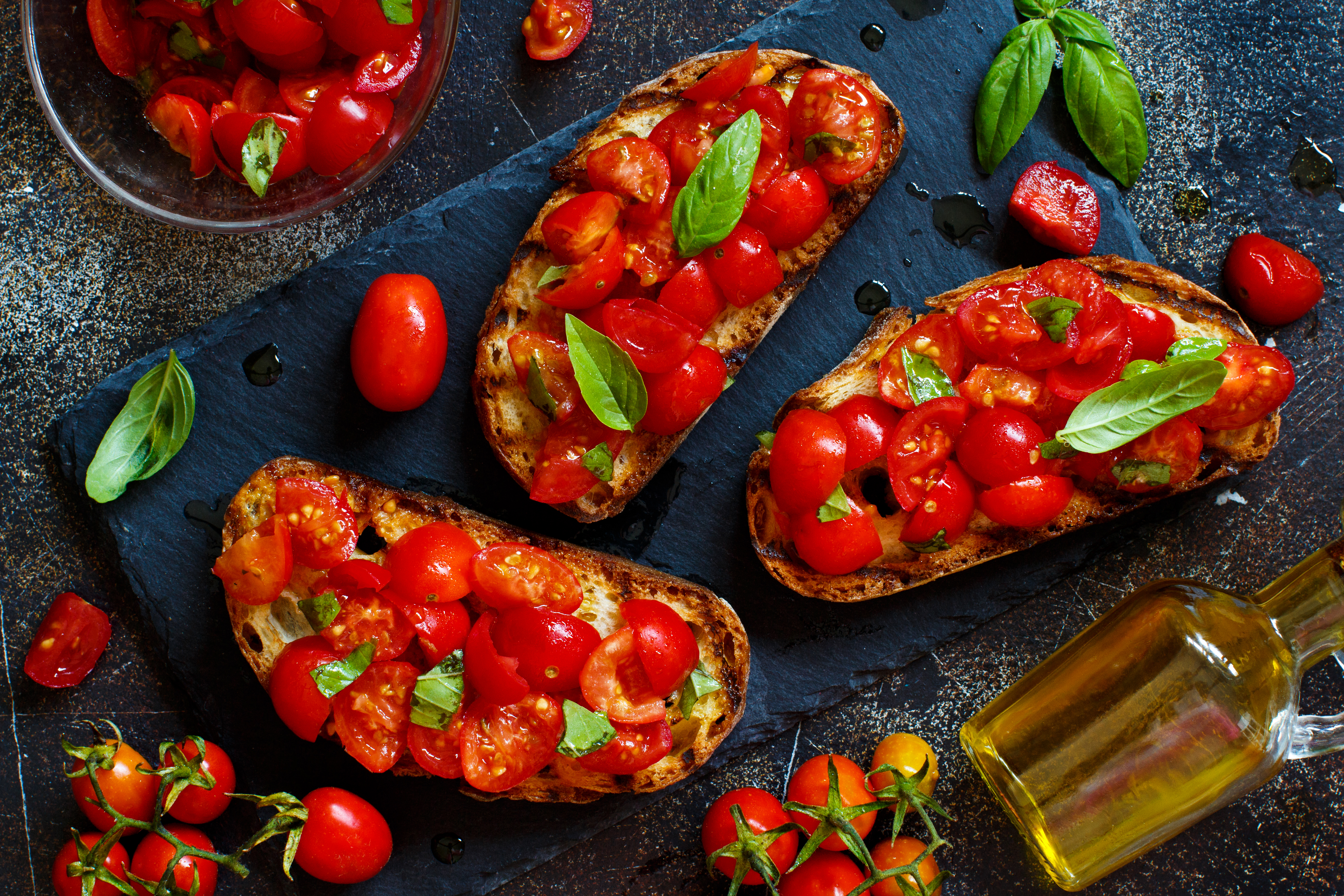 bruschetta con tomate