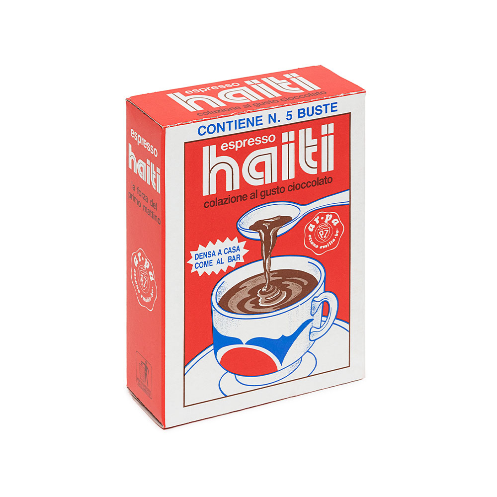 Product packaging: Espresso Haiti by Ar.pa Lieviti, preparation for drinking chocolate.