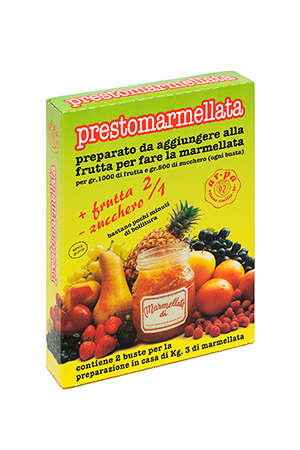 Product packaging: Prestomarmellata by Ar.pa Lieviti.