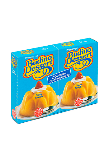 Packaging of the Vanilla Dessert Pudding Mix