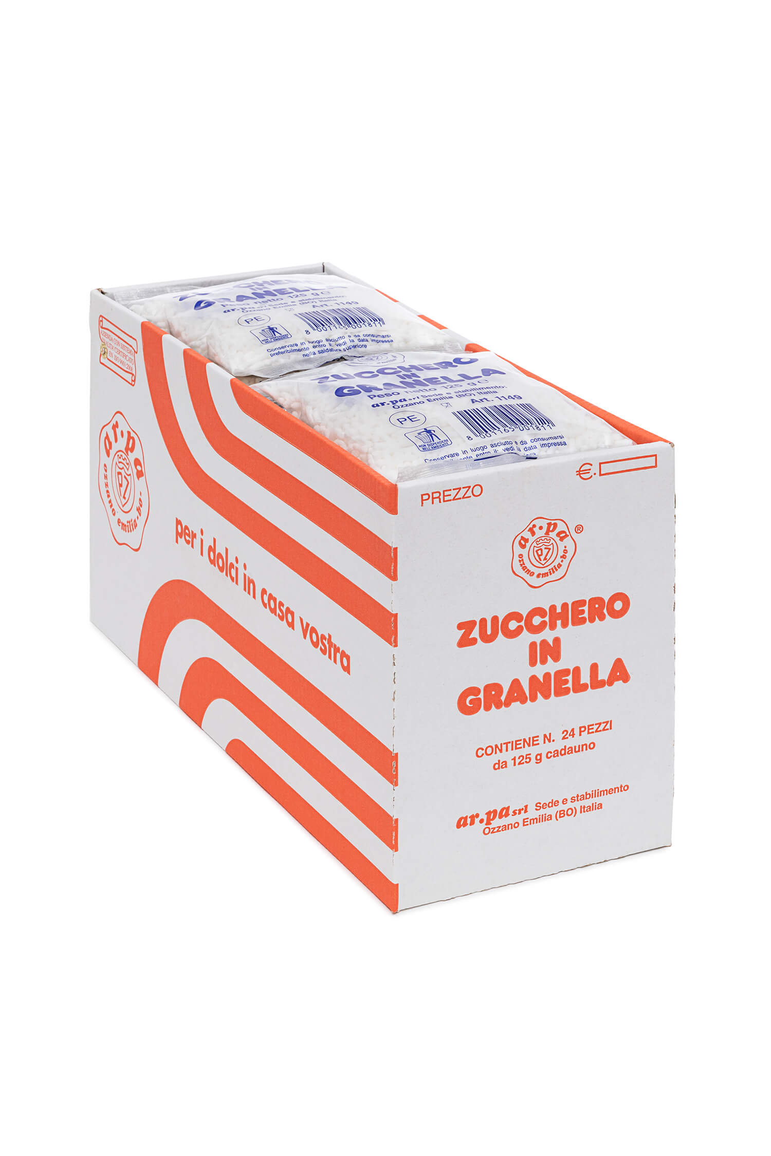 Product packaging: Granulated sugar