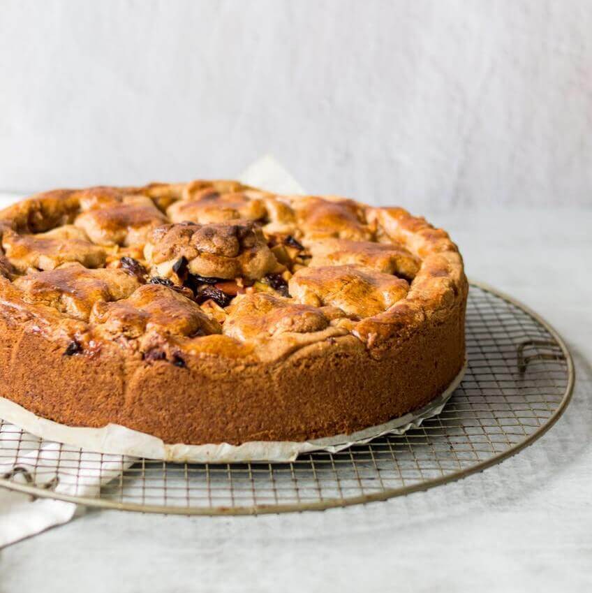 Tarta de manzana con mermelada